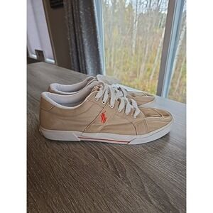 POLO by Ralph Lauren Men's tan canvas Humberto sneakers size 7
